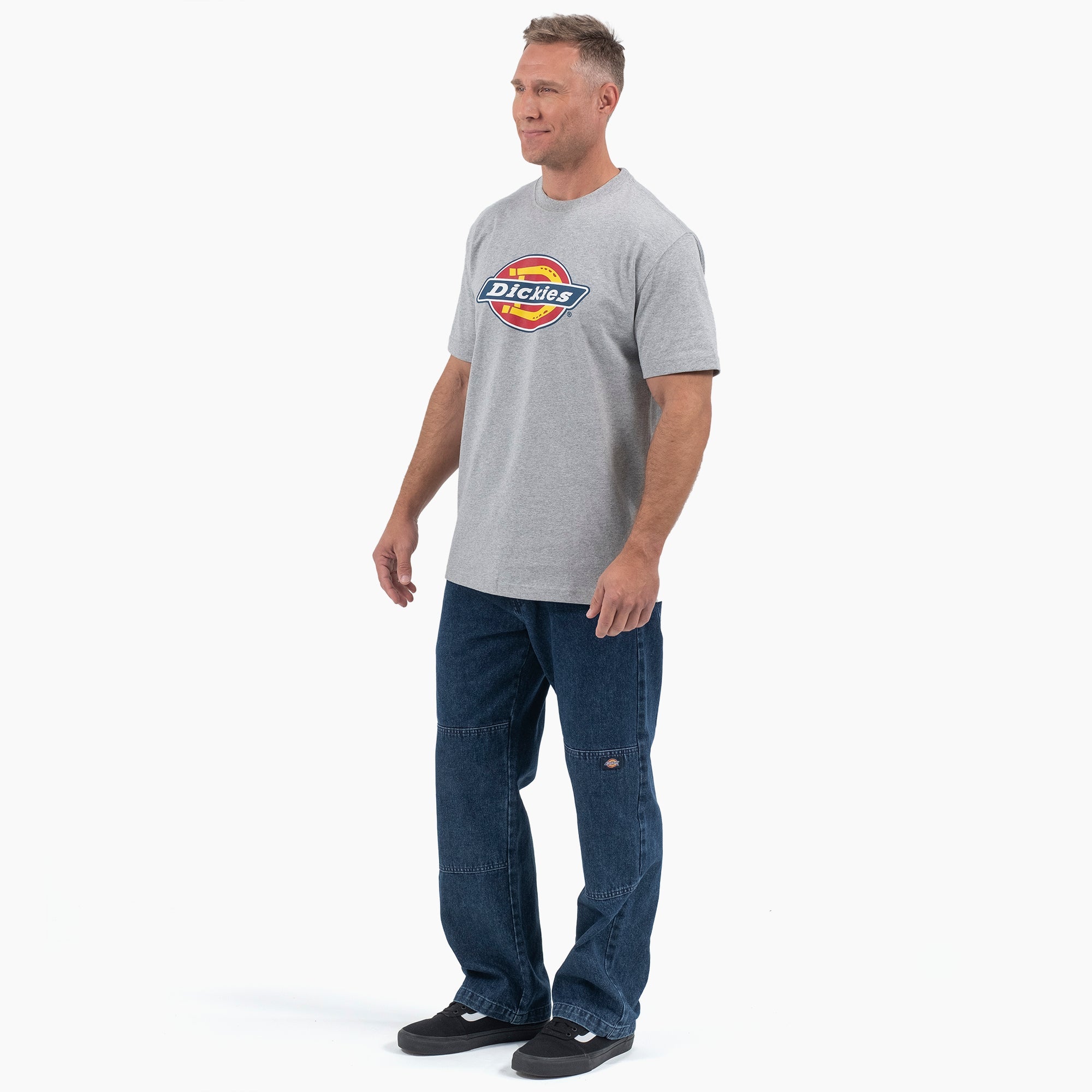 "Short Sleeve Tri-Color Logo Graphic T-Shirt"
