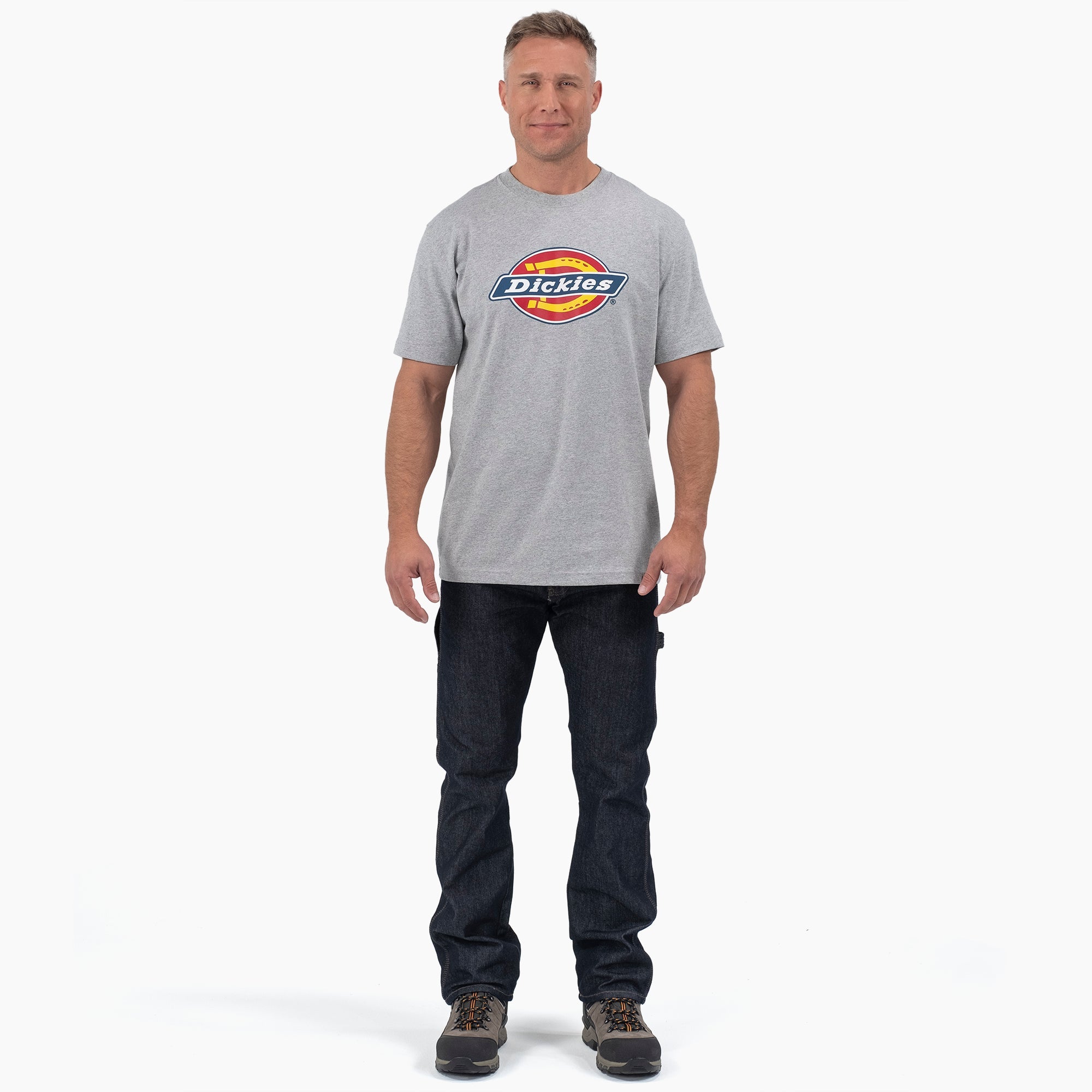 "Short Sleeve Tri-Color Logo Graphic T-Shirt"