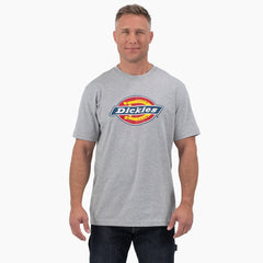 "Short Sleeve Tri-Color Logo Graphic T-Shirt"