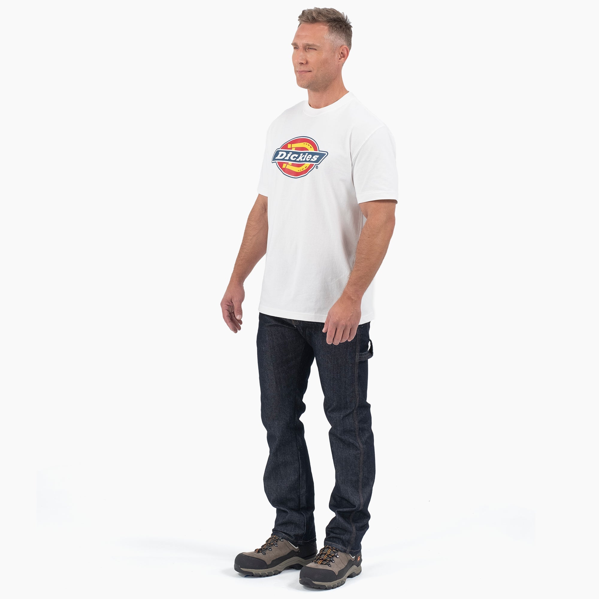 "Short Sleeve Tri-Color Logo Graphic T-Shirt"