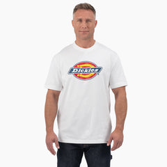 "Short Sleeve Tri-Color Logo Graphic T-Shirt"
