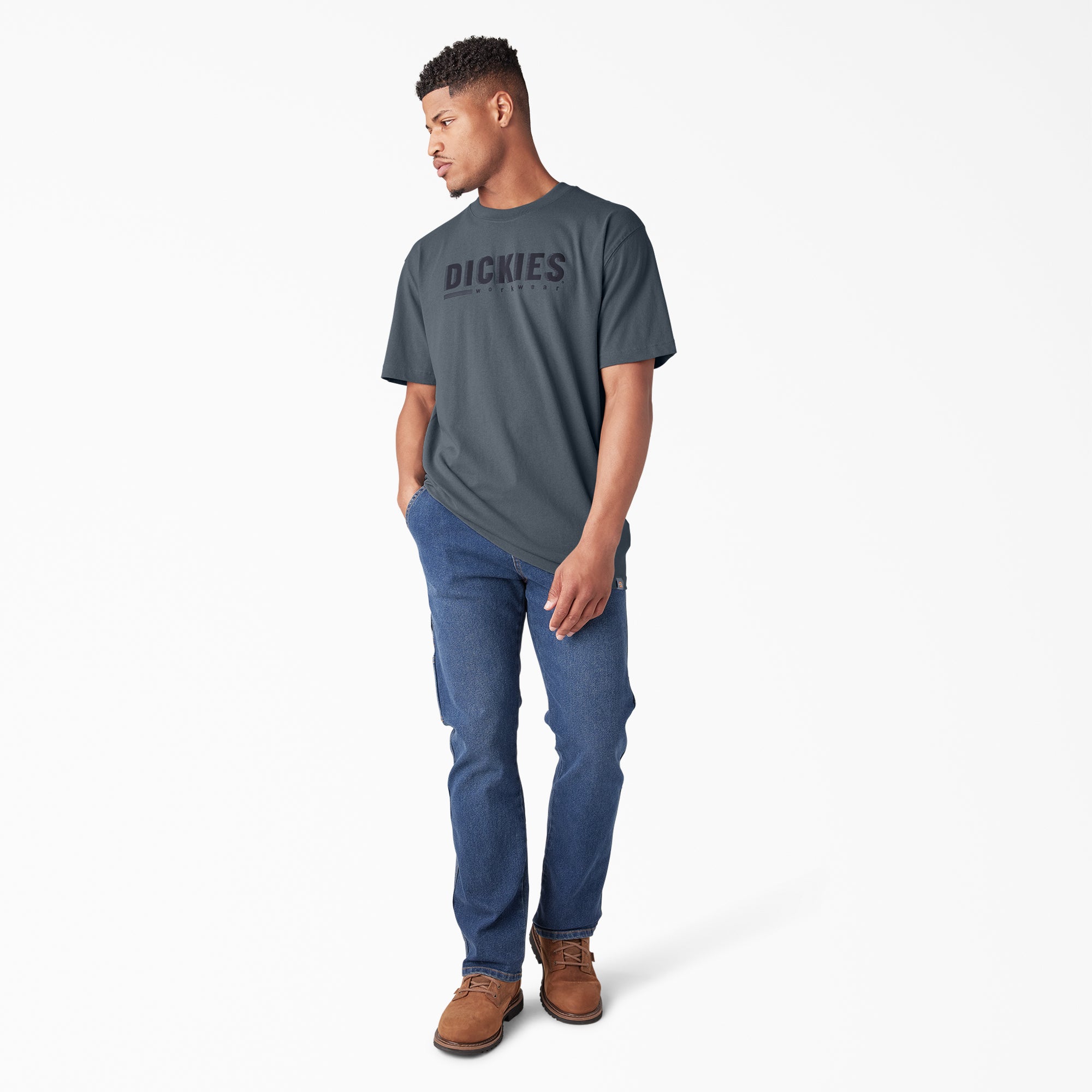"Short Sleeve Workwear Graphic T-Shirt"