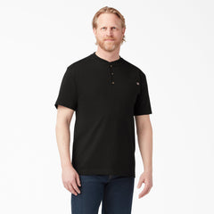 "Heavyweight Short Sleeve Henley T-Shirt"