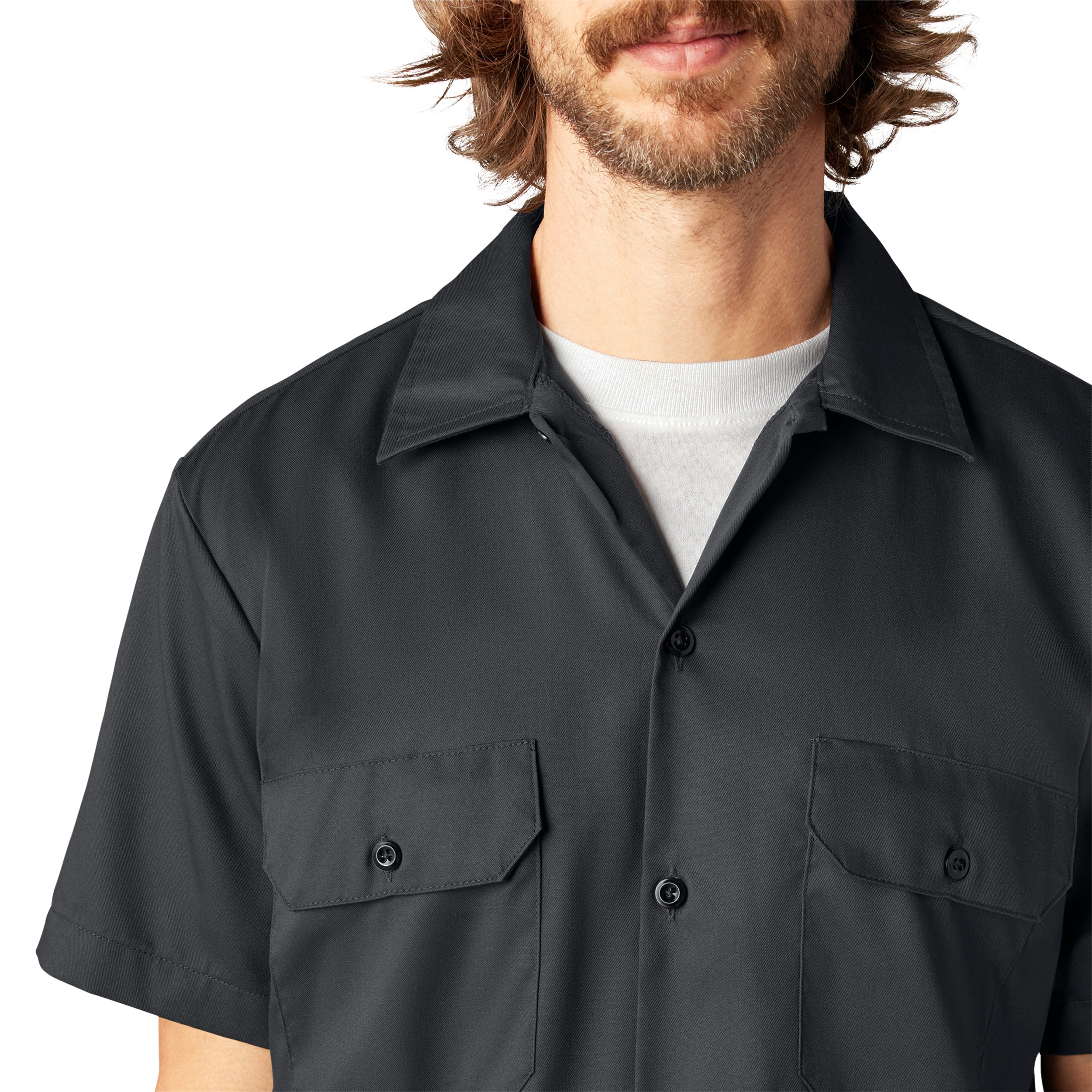 "FLEX Slim Fit Short Sleeve Work Shirt"