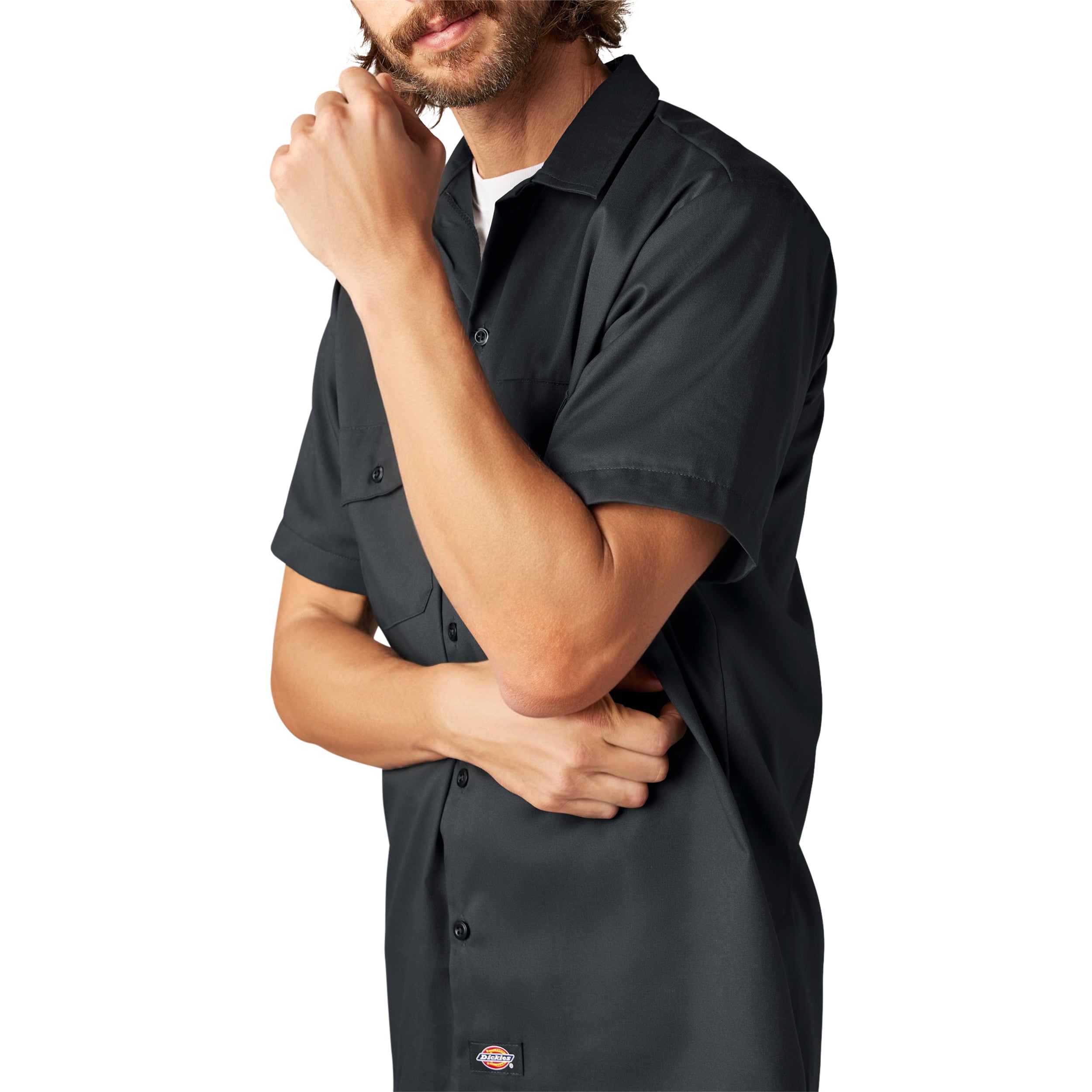 "FLEX Slim Fit Short Sleeve Work Shirt"