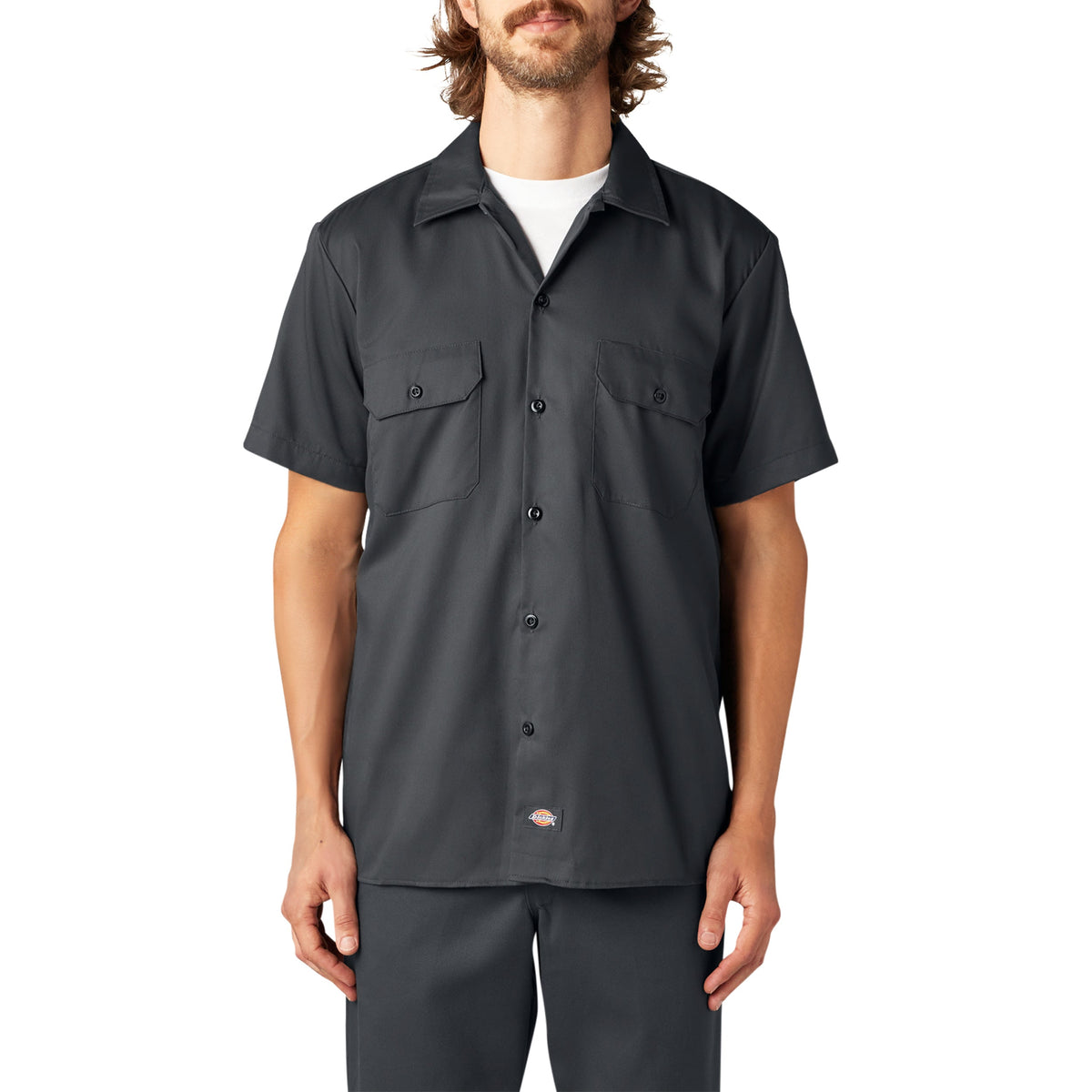 "FLEX Slim Fit Short Sleeve Work Shirt"