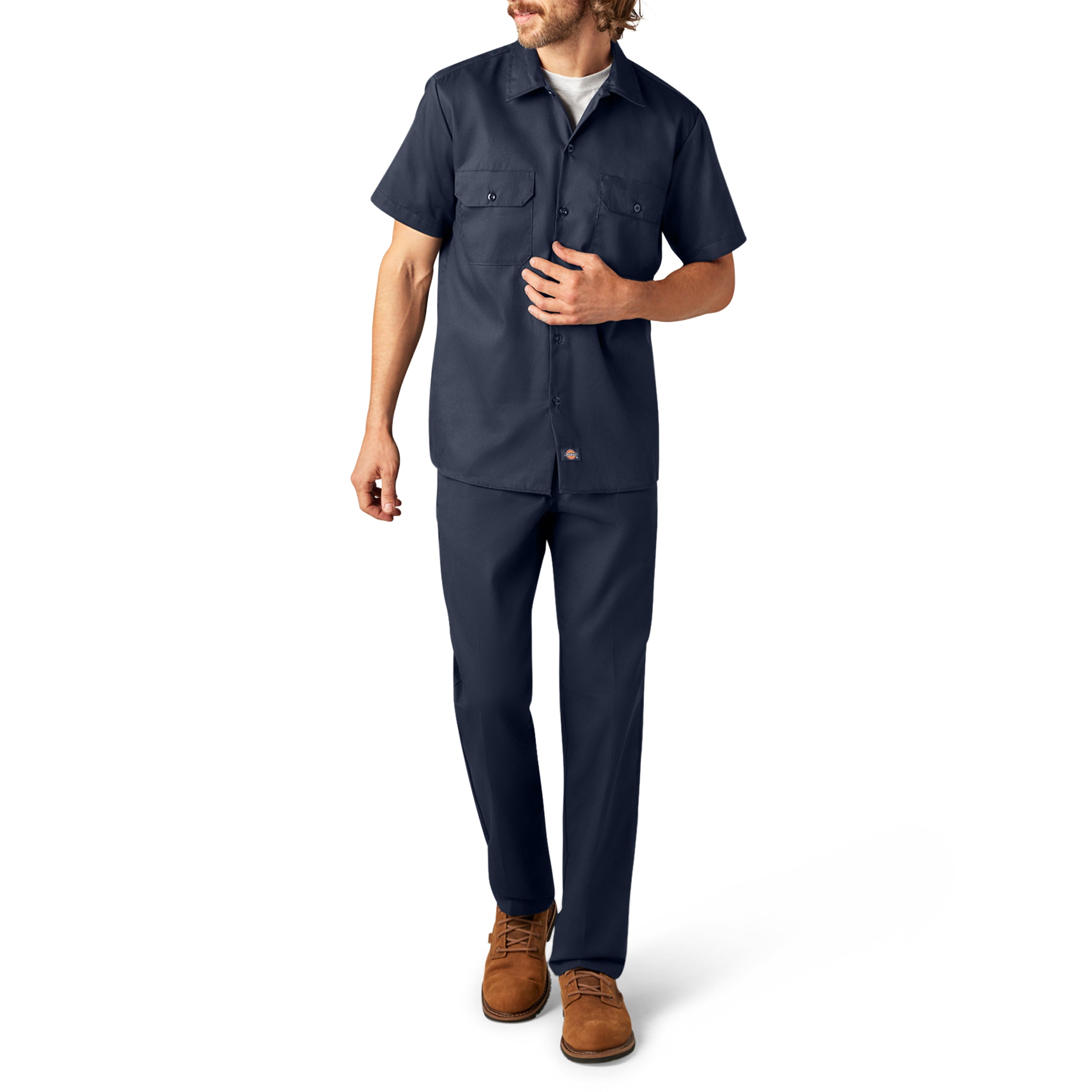 "FLEX Slim Fit Short Sleeve Work Shirt"