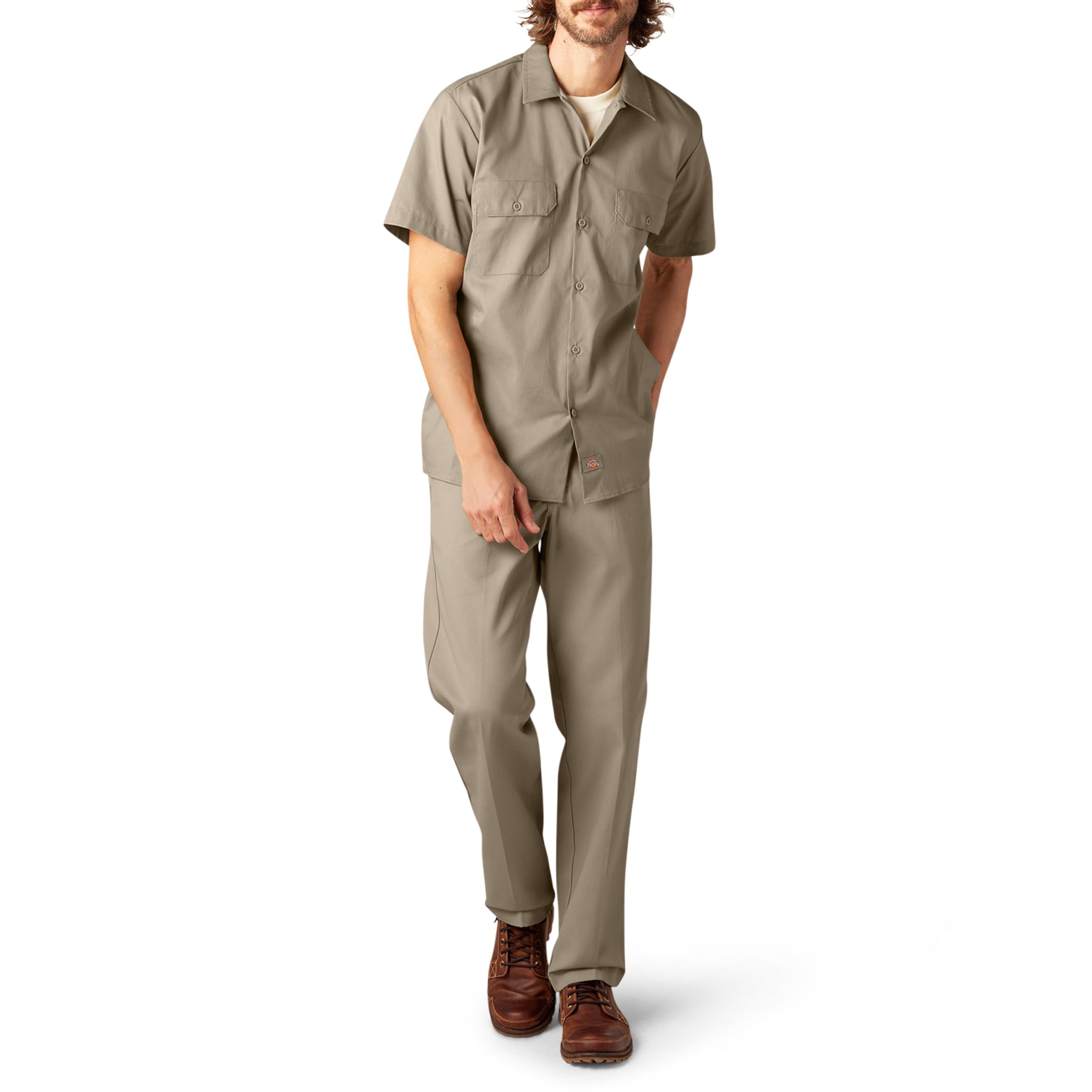 "FLEX Slim Fit Short Sleeve Work Shirt"