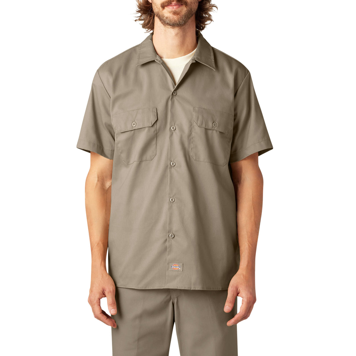 "FLEX Slim Fit Short Sleeve Work Shirt"