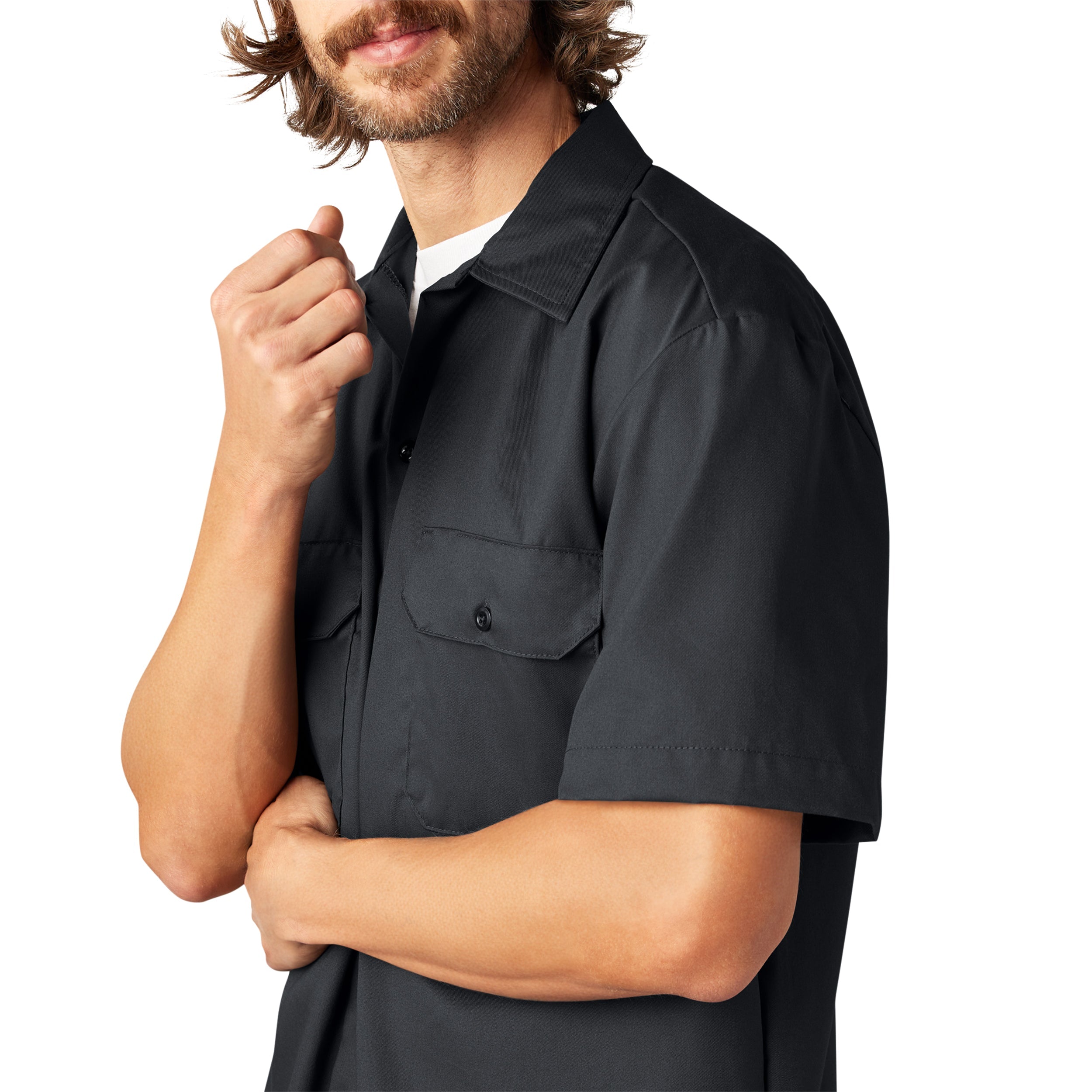 "FLEX Relaxed Fit Short Sleeve Work Shirt"