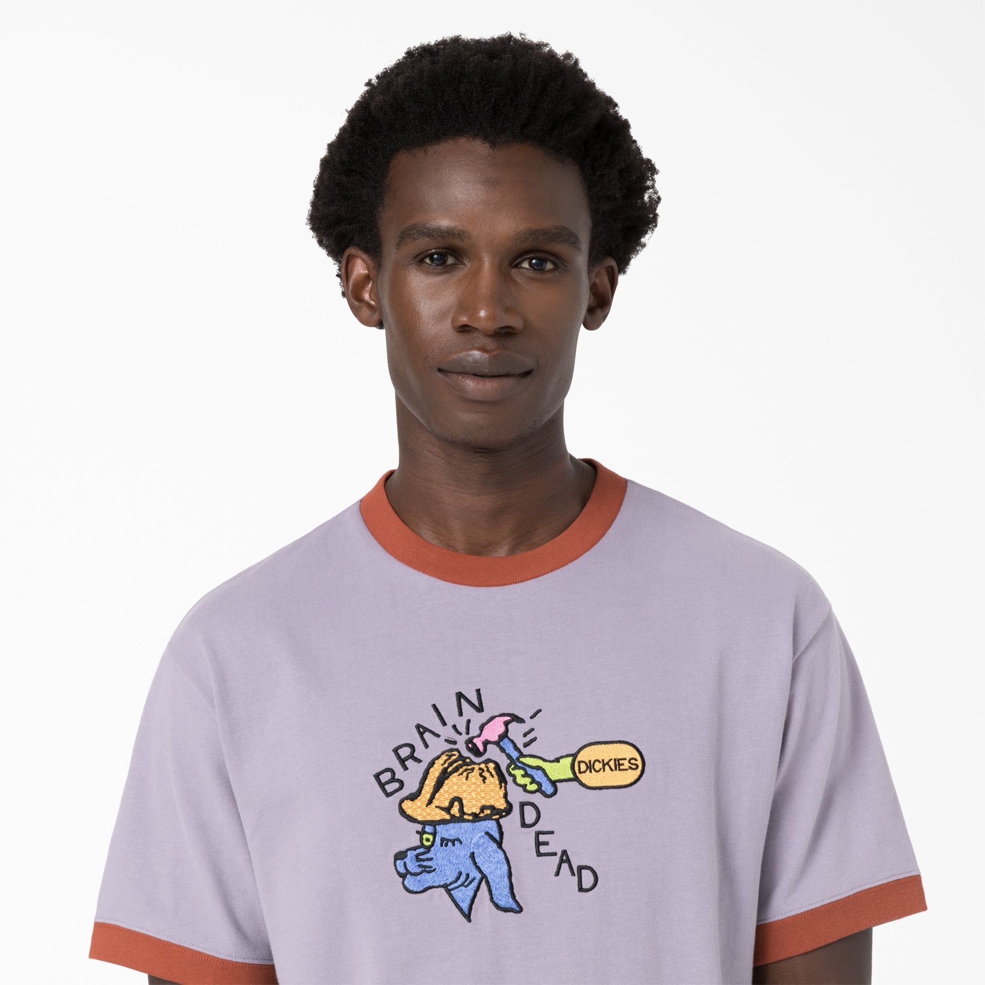 "Brain Dead Embroidered T-Shirt"