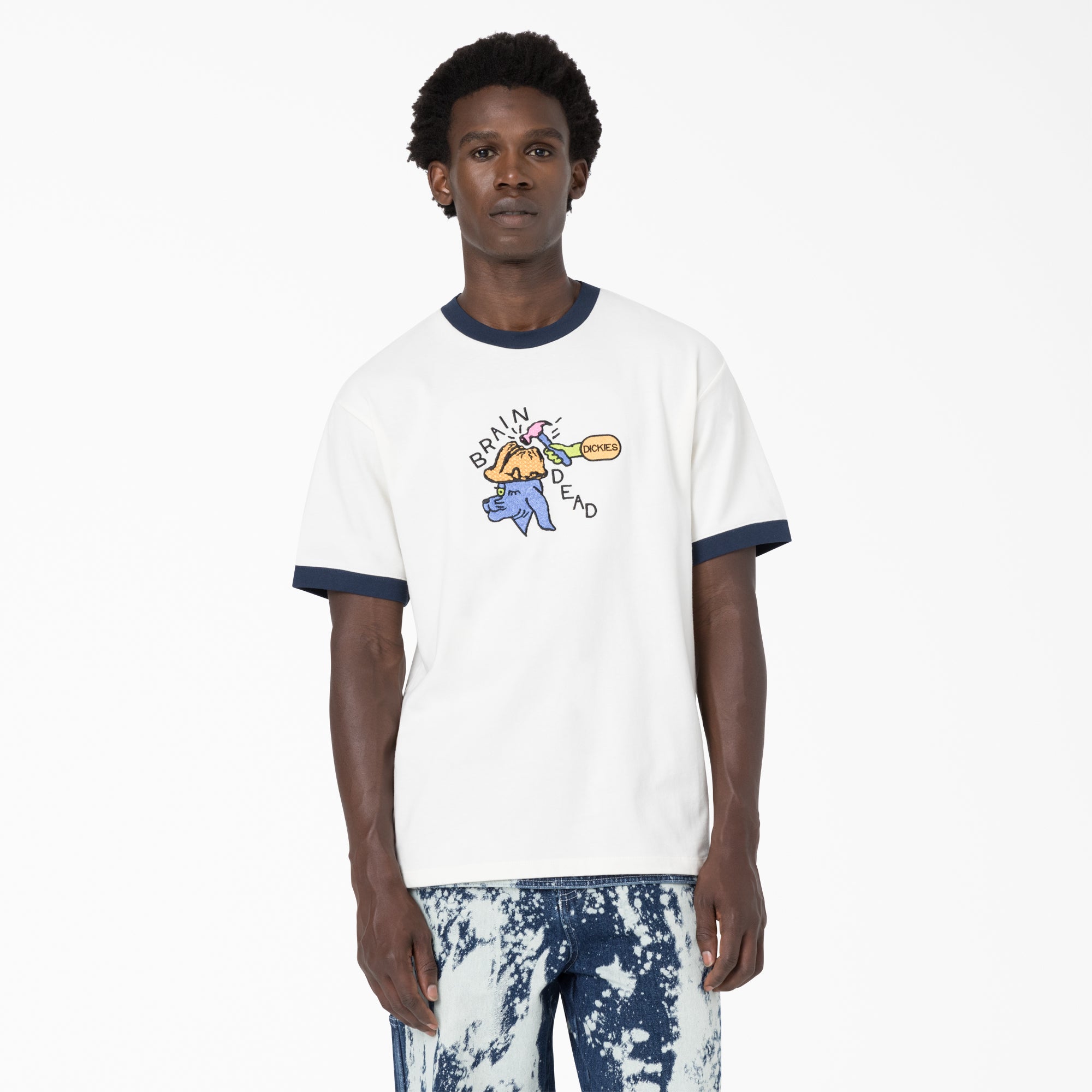 "Brain Dead Embroidered T-Shirt"