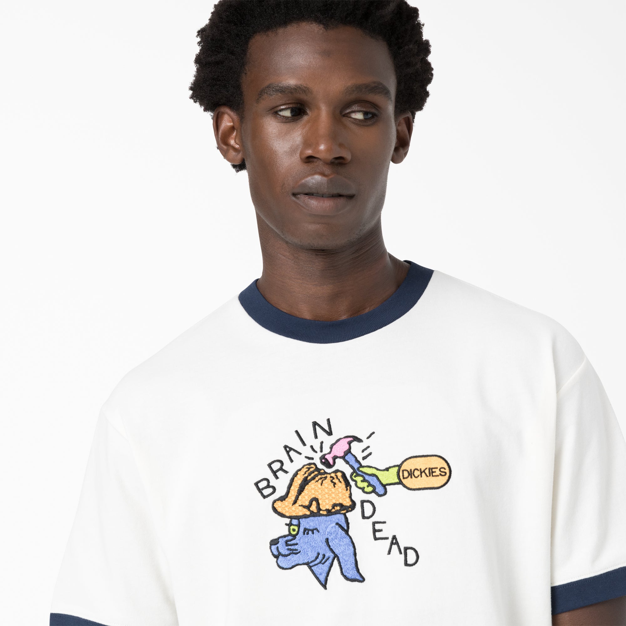 "Brain Dead Embroidered T-Shirt"