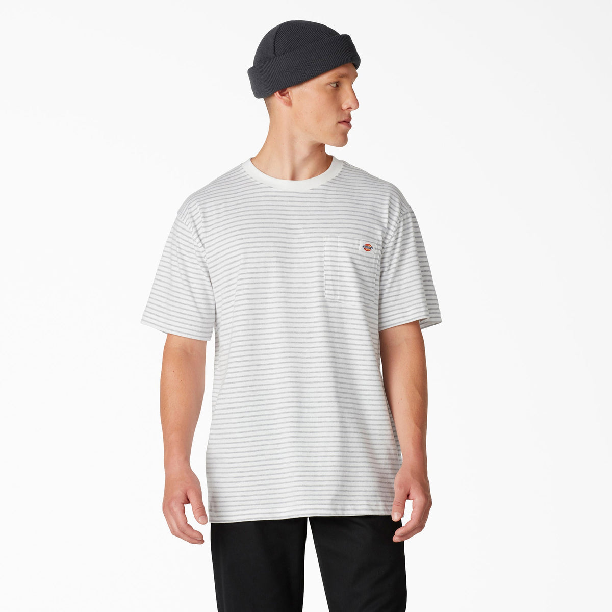 "Regular Fit Striped Pocket T-Shirt"