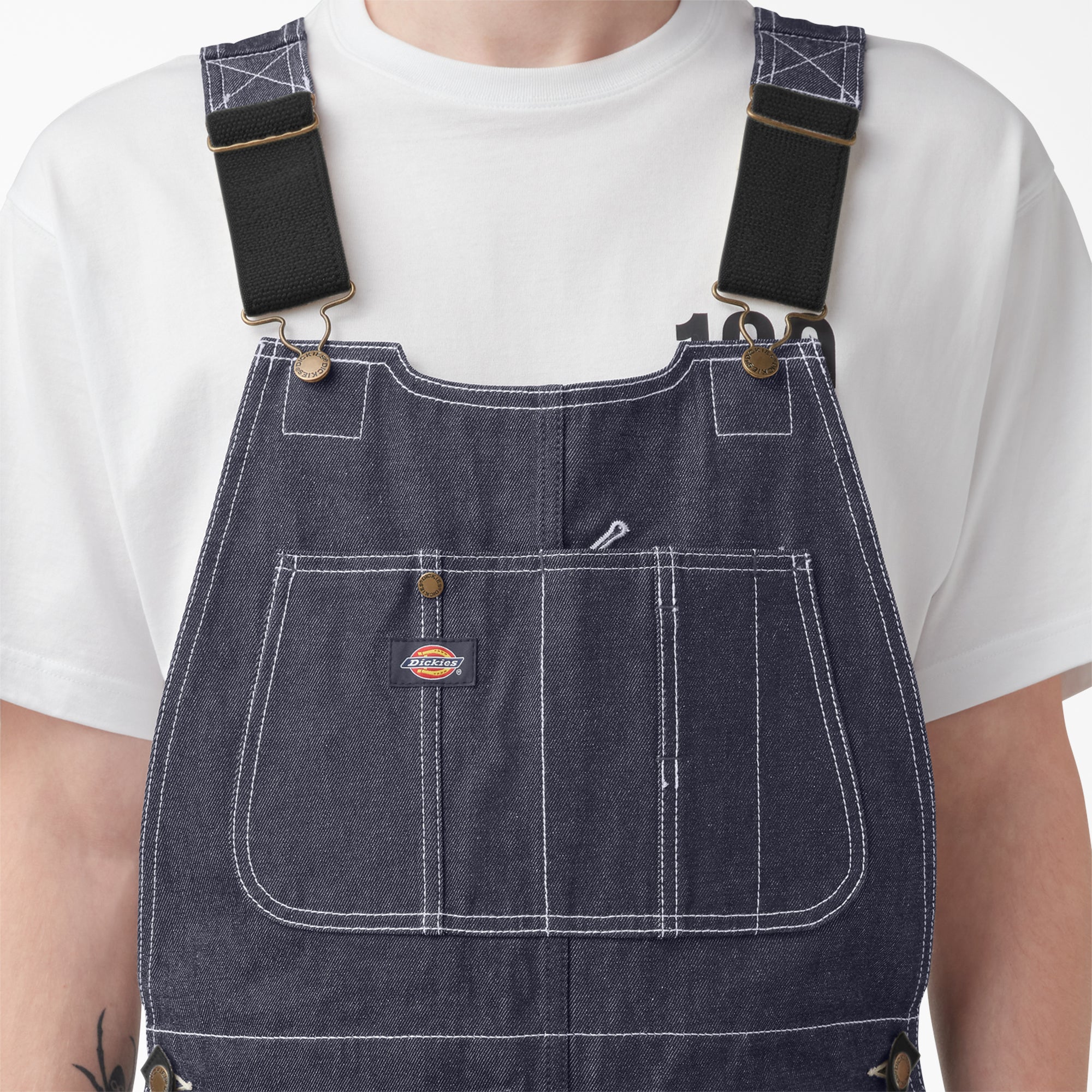 "100 Year Denim Double Knee Bib Overalls"