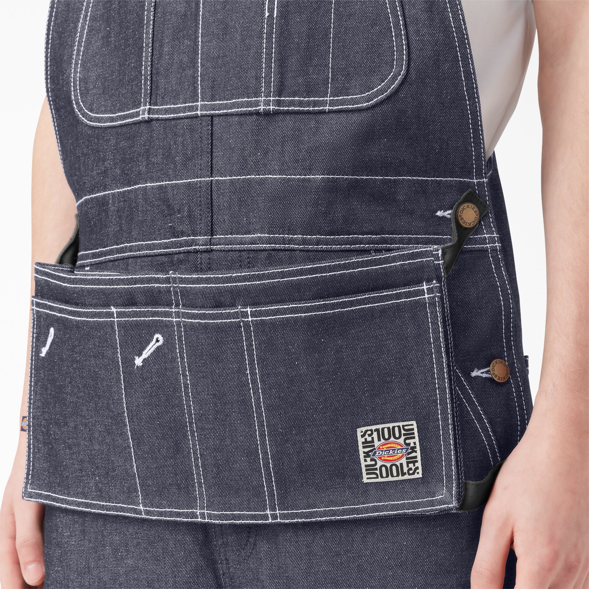 "100 Year Denim Double Knee Bib Overalls"