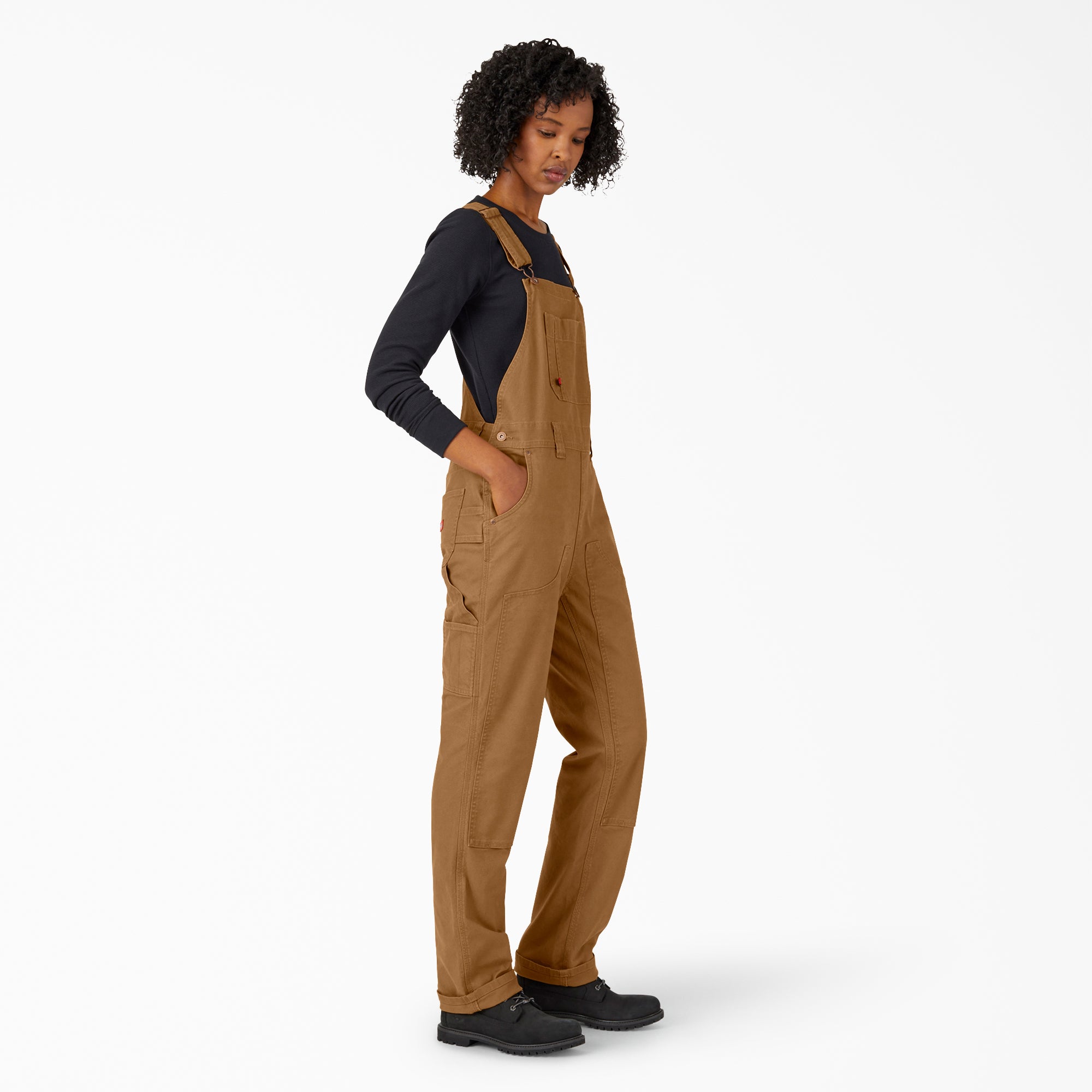 "Women's Straight Fit Duck Double Front Bib Overalls"