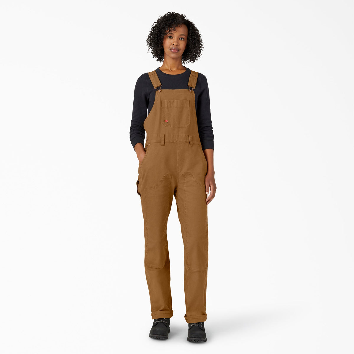 "Women's Straight Fit Duck Double Front Bib Overalls"