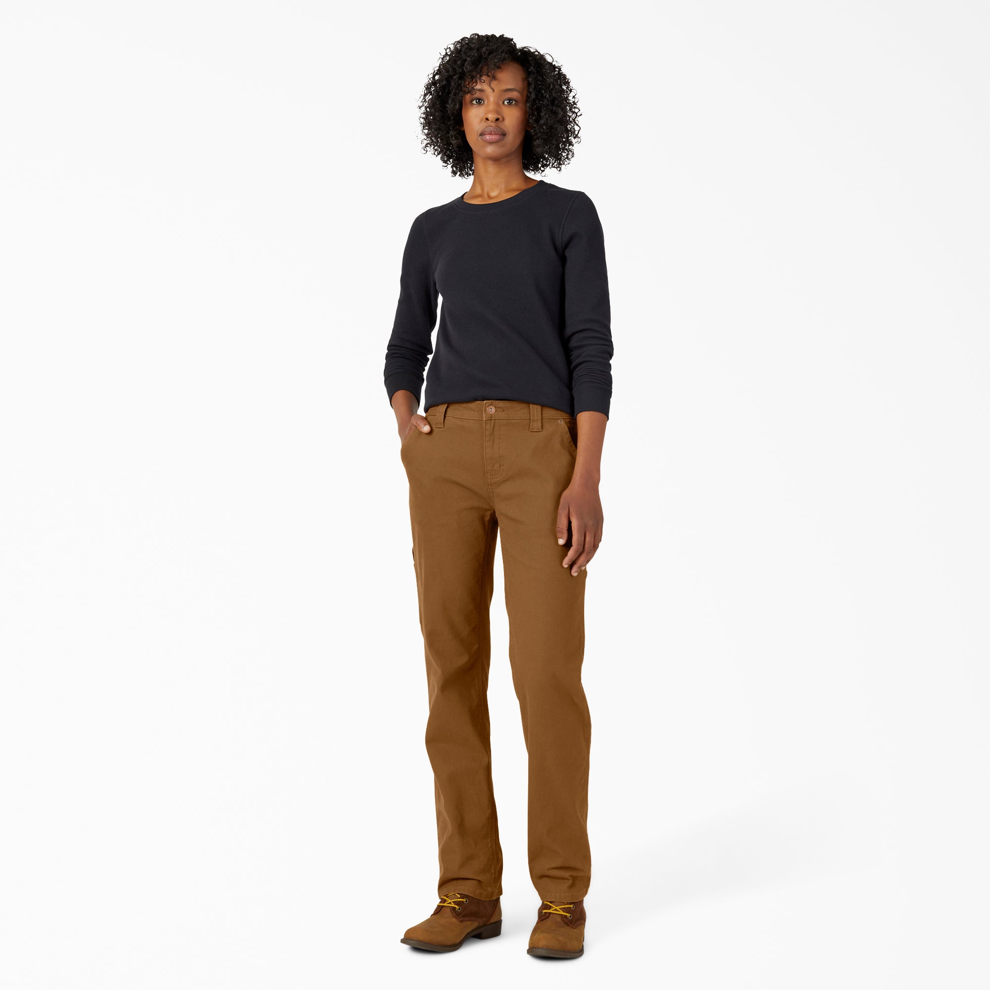 "Women's FLEX Relaxed Straight Fit Duck Carpenter Pants"