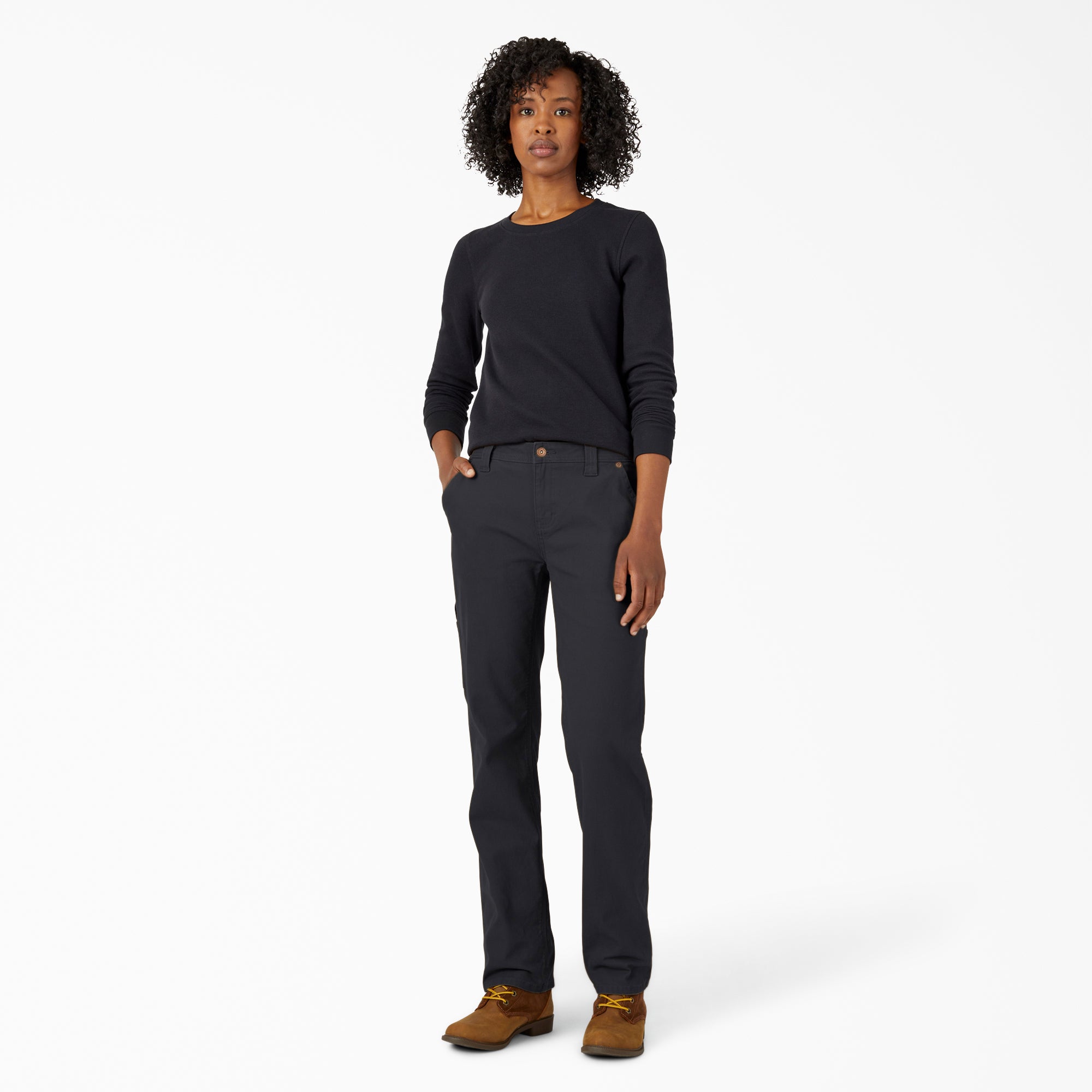 "Women's FLEX Relaxed Straight Fit Duck Carpenter Pants"