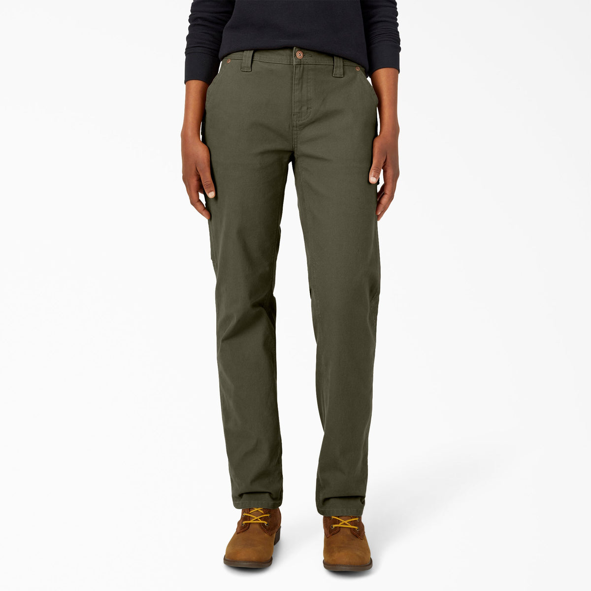 "Women's FLEX Relaxed Straight Fit Duck Carpenter Pants"