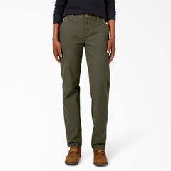 "Women's FLEX Relaxed Straight Fit Duck Carpenter Pants"