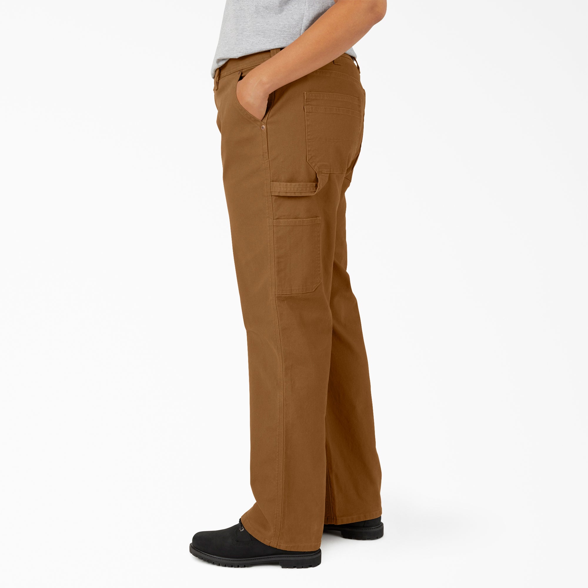 "Women's Plus FLEX Relaxed Straight Fit Duck Carpenter Pants"