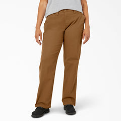 "Women's Plus FLEX Relaxed Straight Fit Duck Carpenter Pants"
