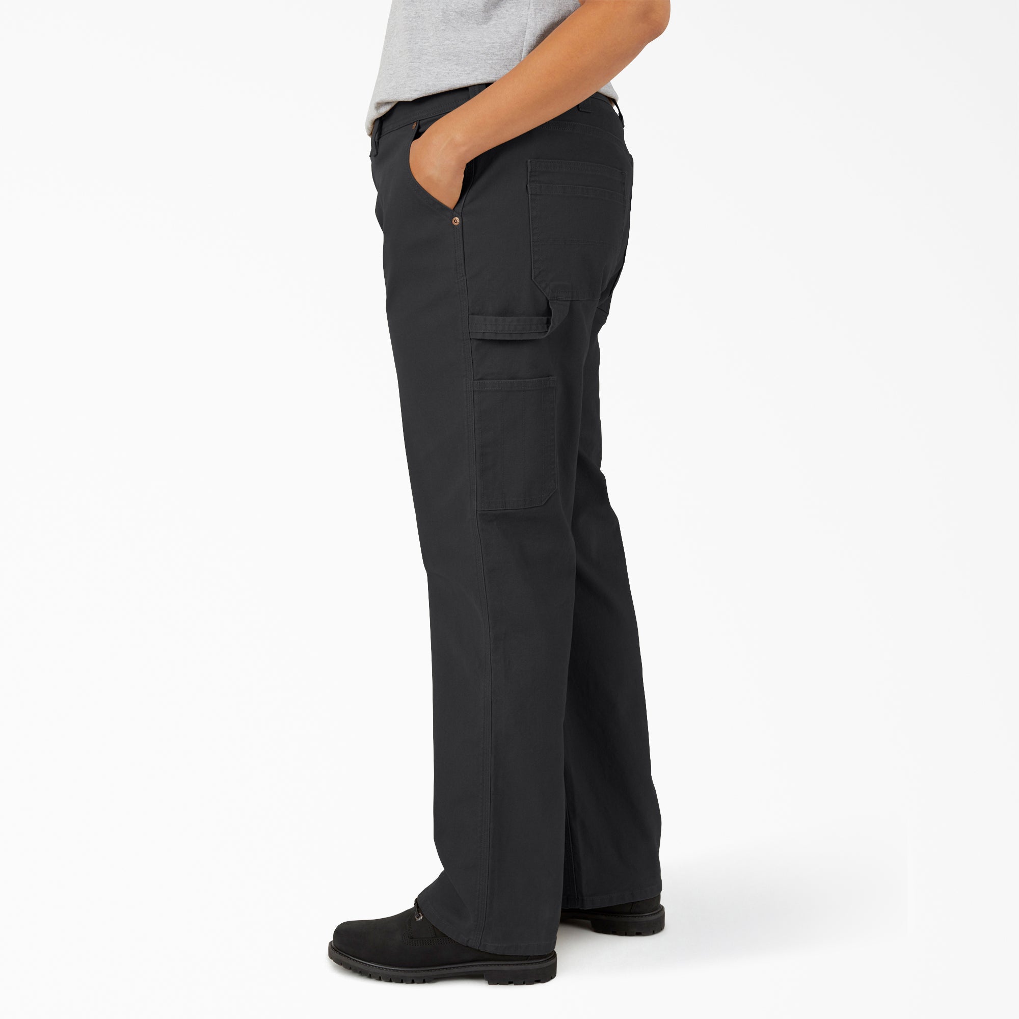 "Women's Plus FLEX Relaxed Straight Fit Duck Carpenter Pants"