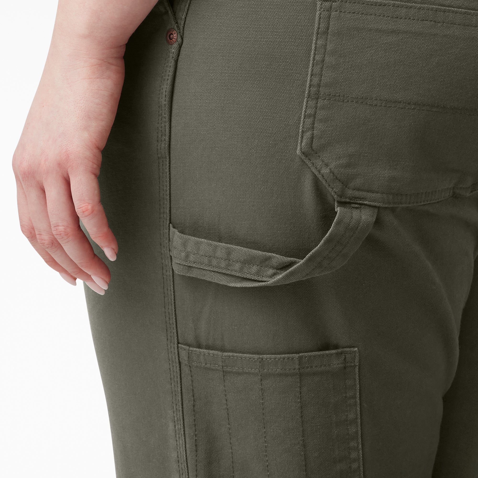 "Women's Plus FLEX Relaxed Straight Fit Duck Carpenter Pants"