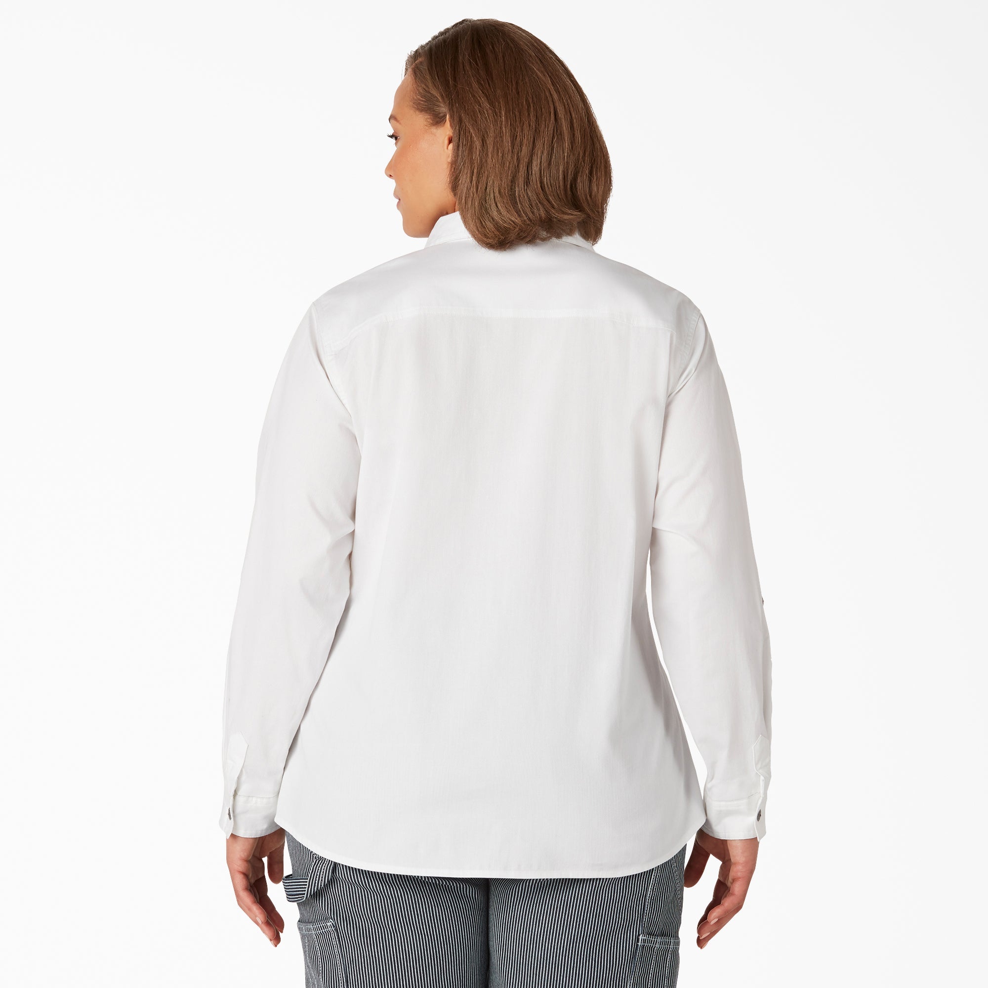 "Women's Plus Long Sleeve Roll-Tab Work Shirt"