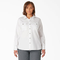 "Women's Plus Long Sleeve Roll-Tab Work Shirt"