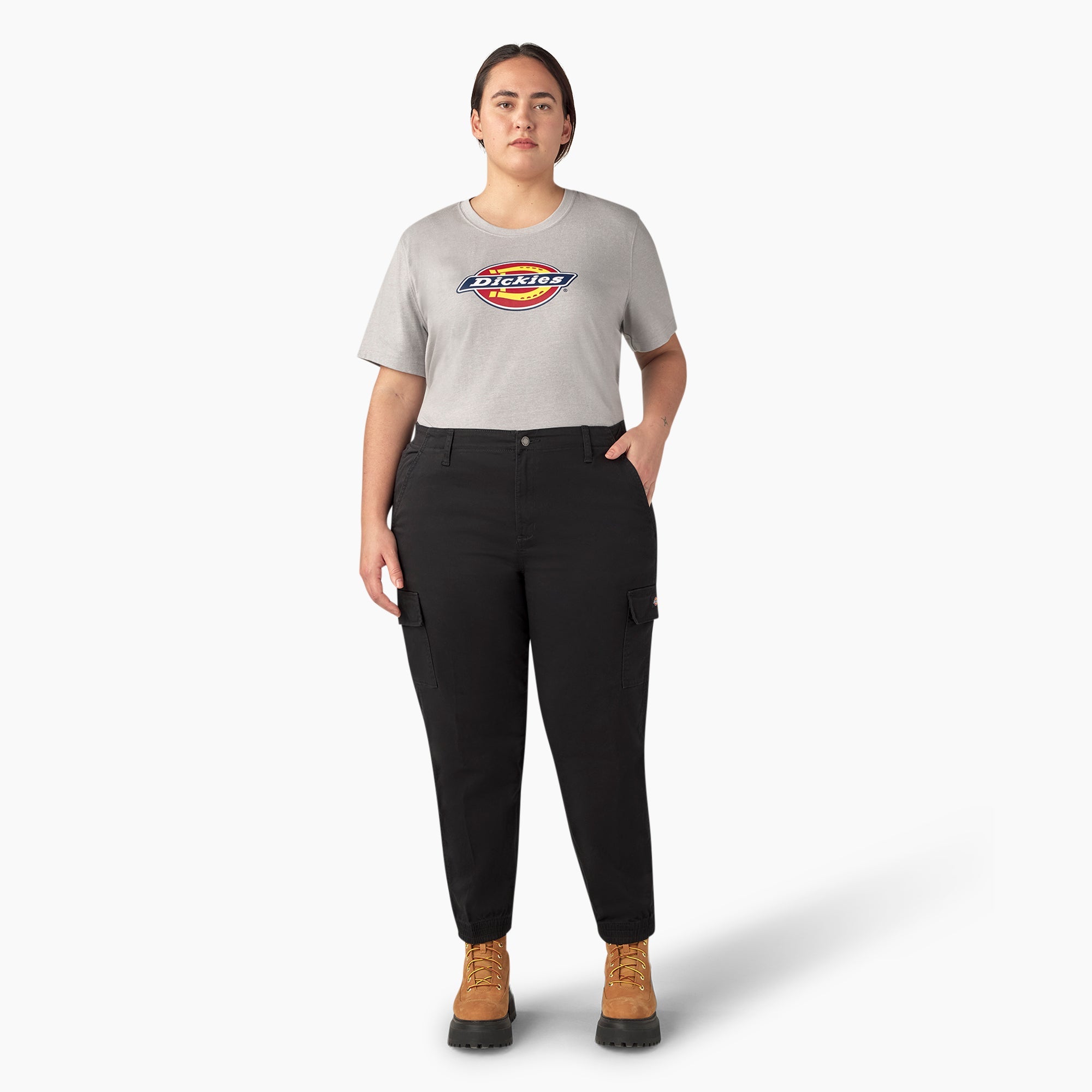 "Women's Plus High Rise Fit Cargo Pants"
