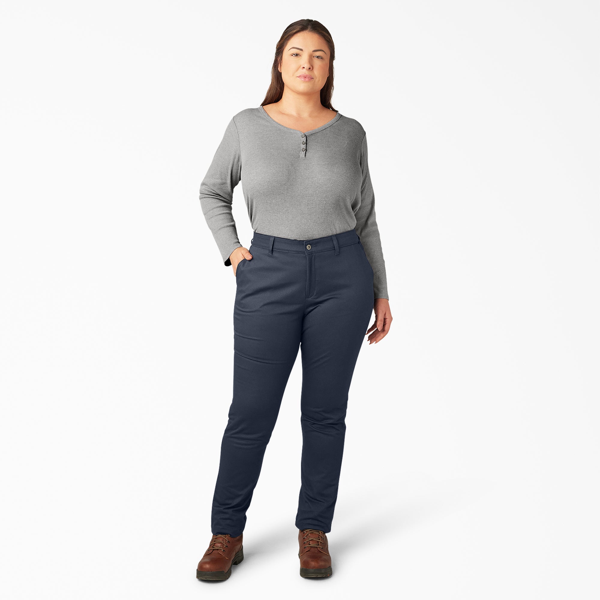"Women's Plus Mid Rise Skinny Leg Pants"