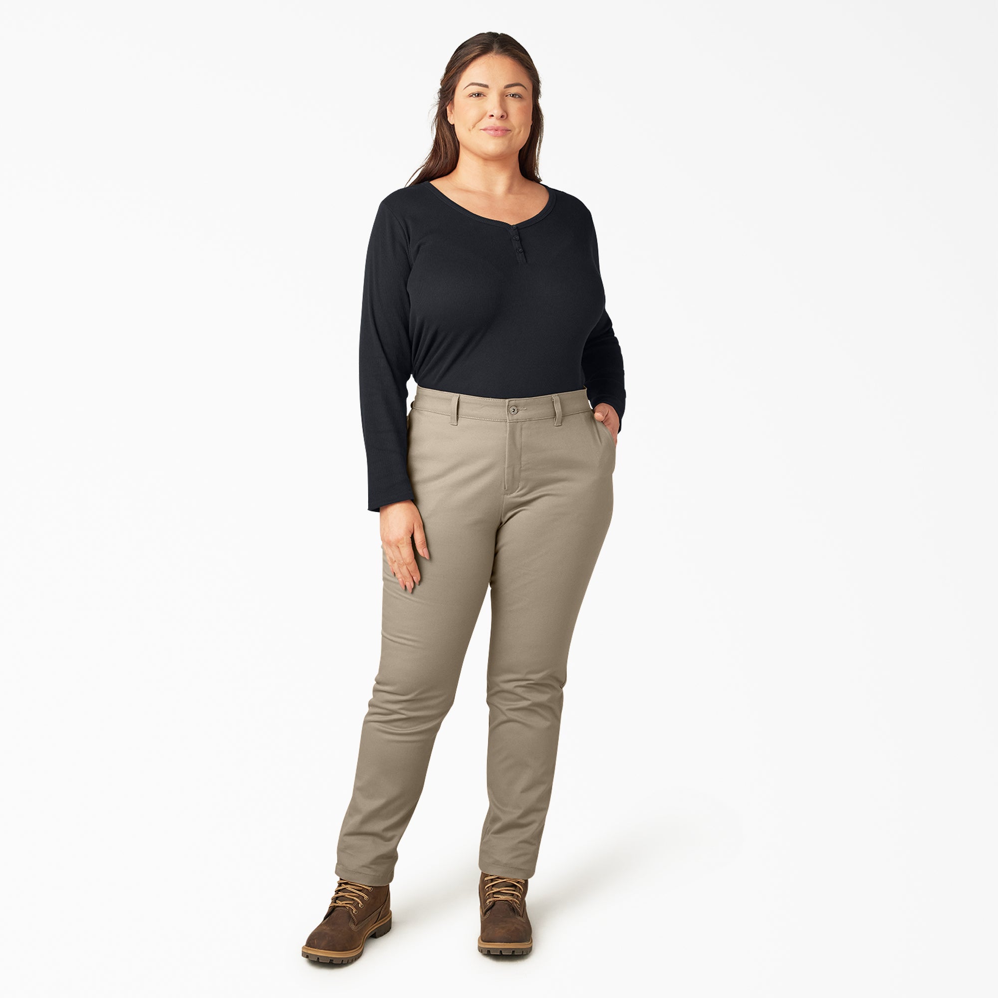 "Women's Plus Mid Rise Skinny Leg Pants"
