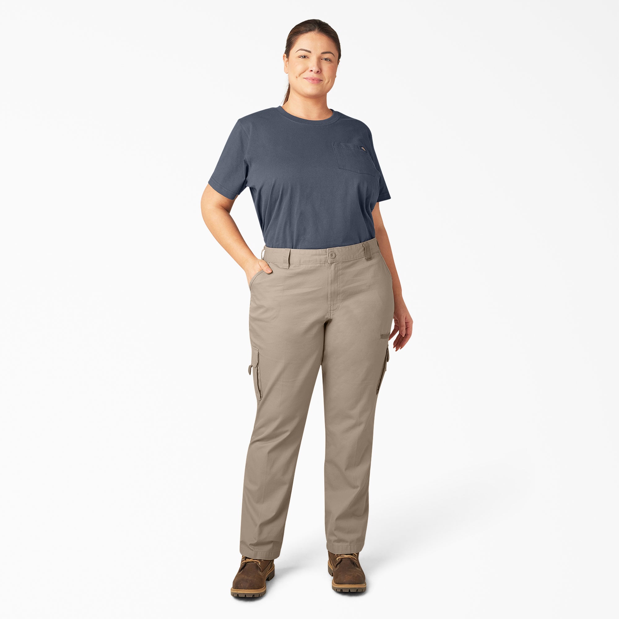 "Women's Plus Relaxed Fit Cargo Pants"
