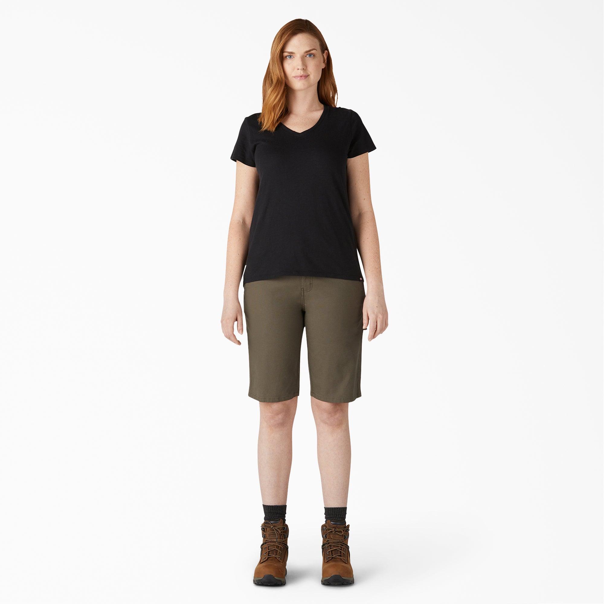 "Women's Relaxed Fit Duck Carpenter Shorts, 11"""