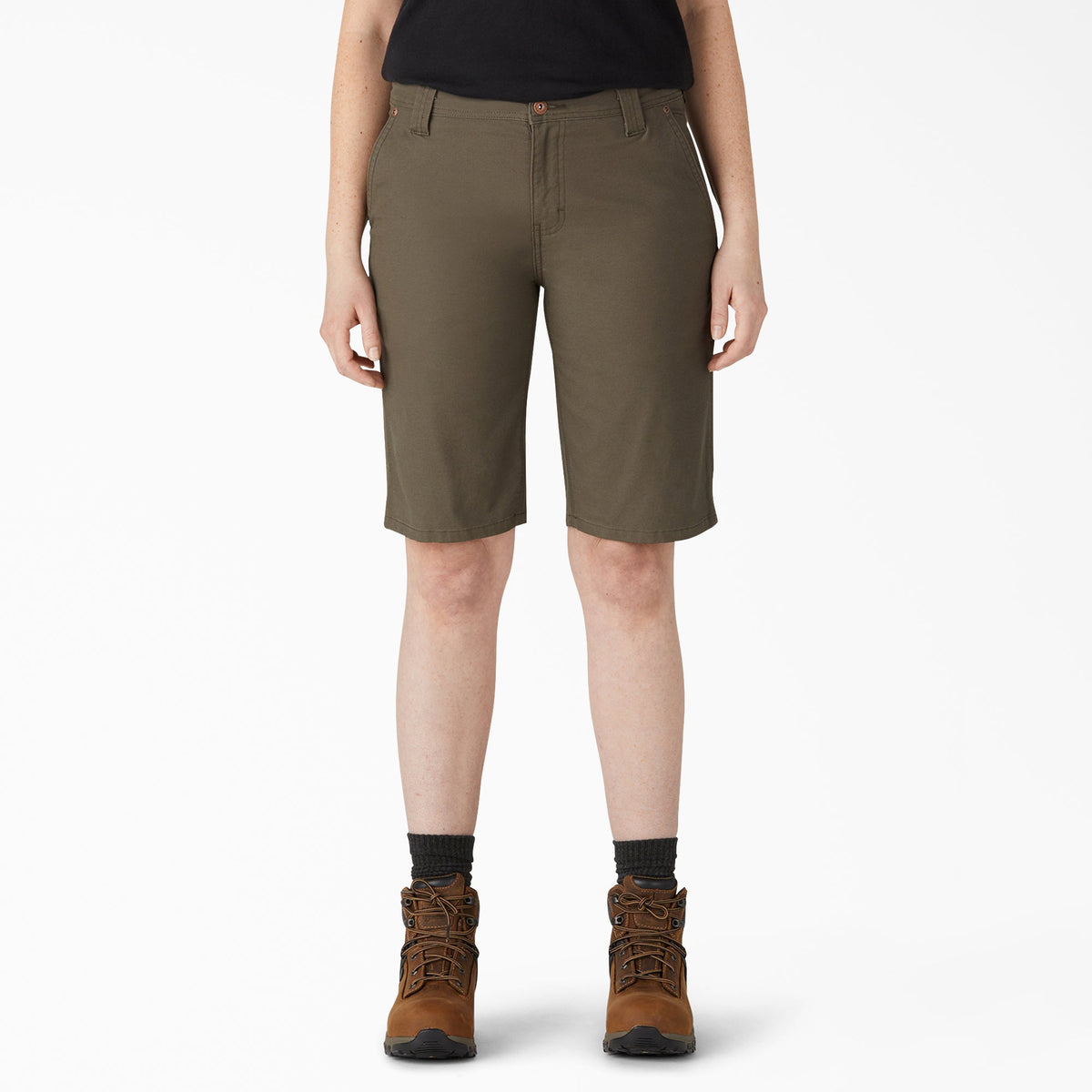 "Women's Relaxed Fit Duck Carpenter Shorts, 11"""