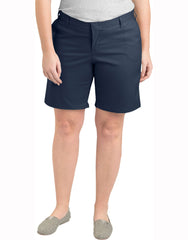 "Women's Plus 9"" Relaxed Fit Flat Front Shorts"