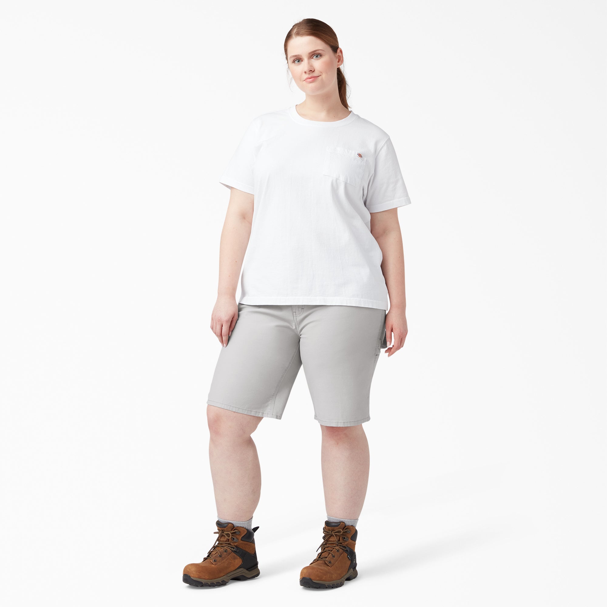 "Women's Plus Relaxed Fit Duck Carpenter Shorts, 11"""