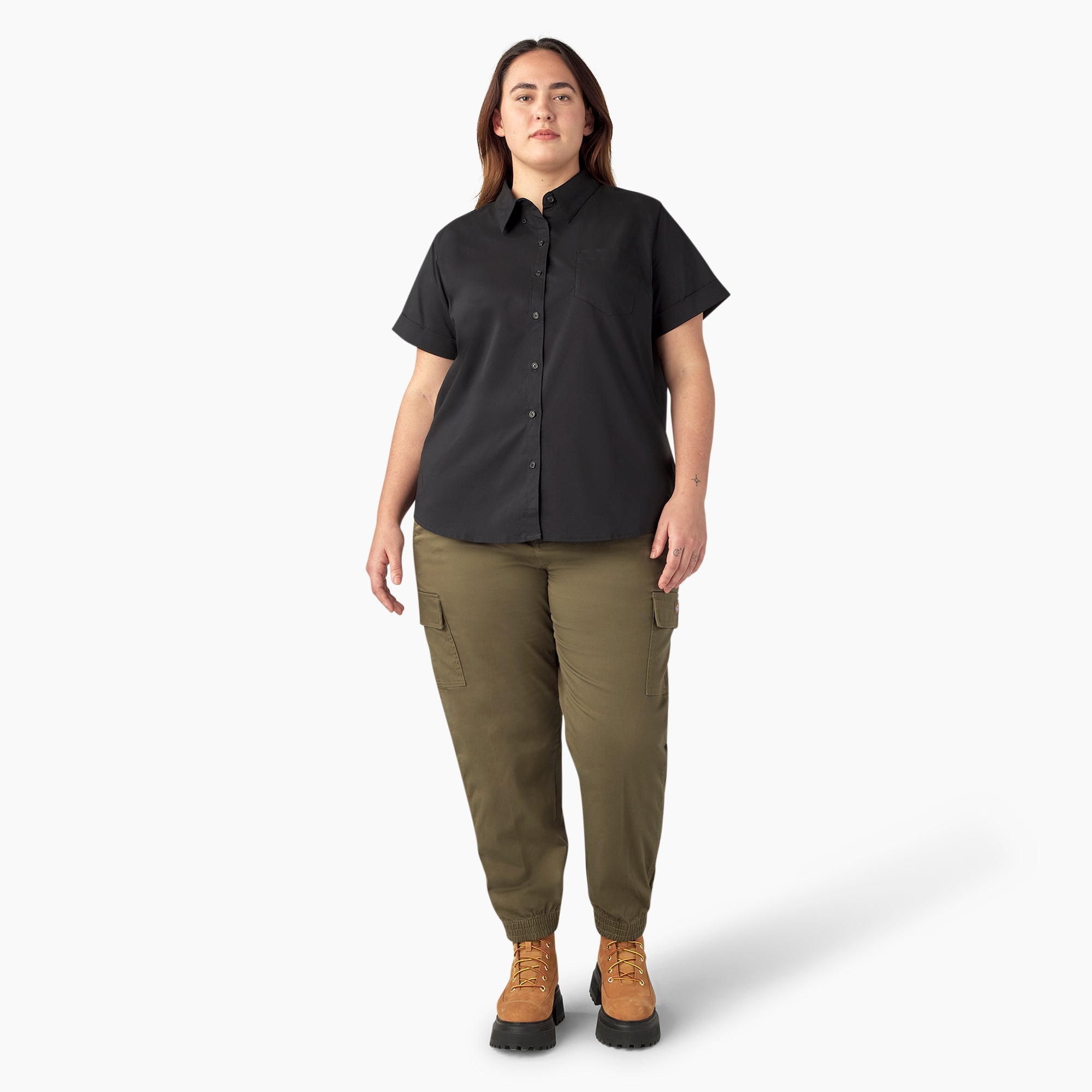 "Women's Plus Button-Up Shirt"