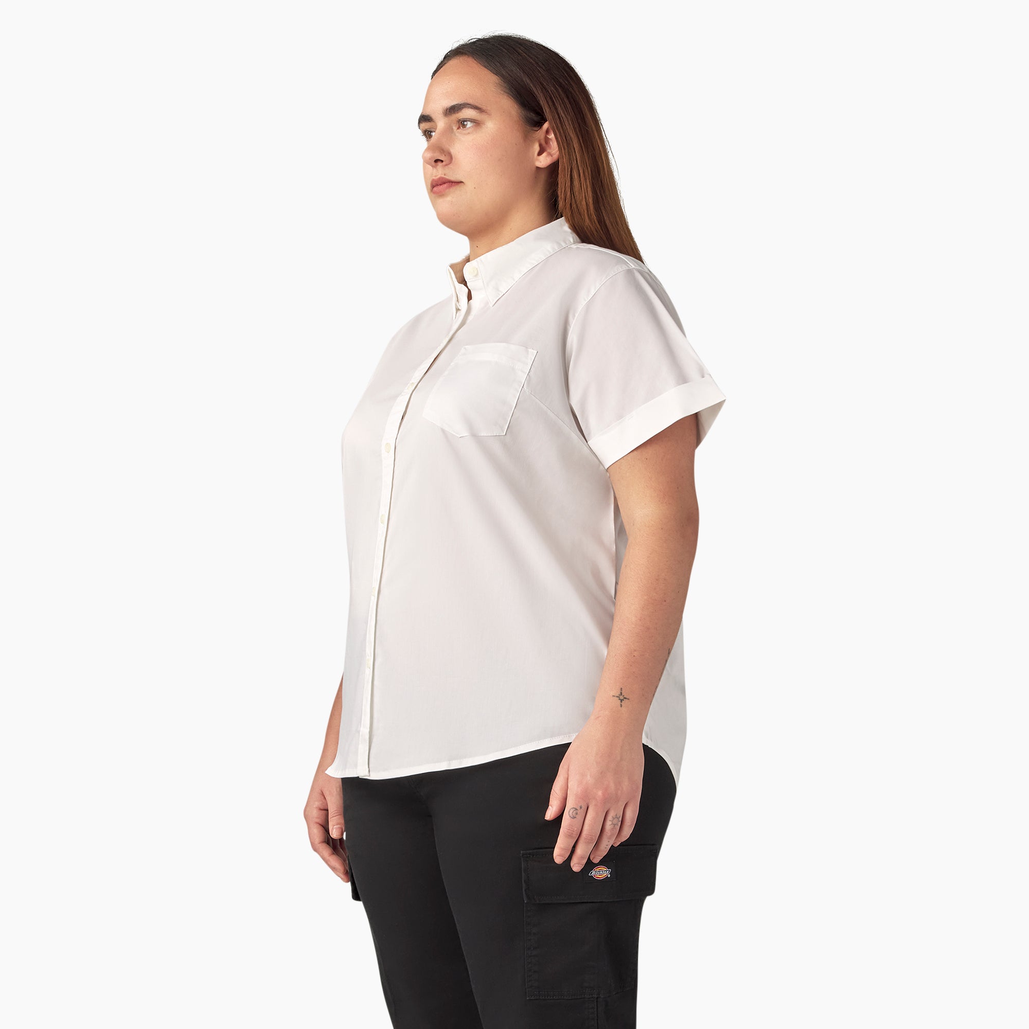 "Women's Plus Button-Up Shirt"