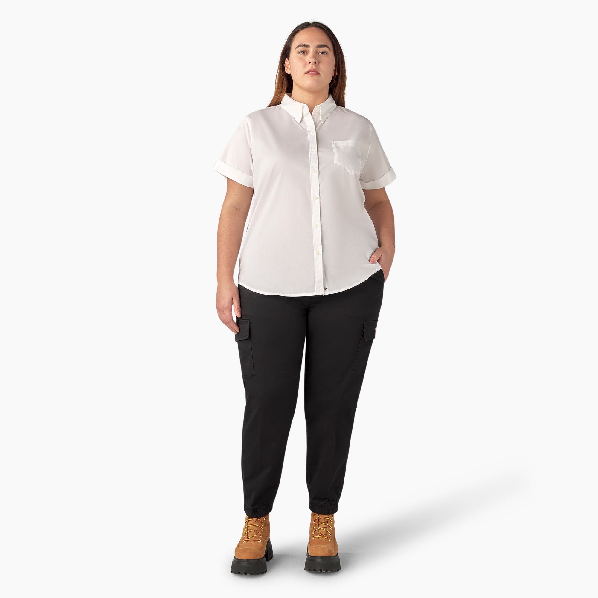 "Women's Plus Button-Up Shirt"