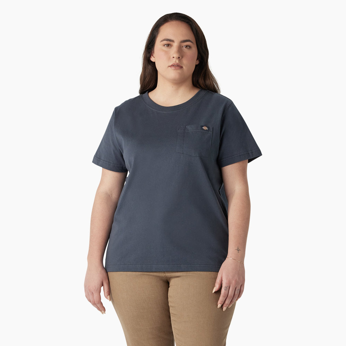 "Women's Plus Heavyweight Short Sleeve Pocket T-Shirt"