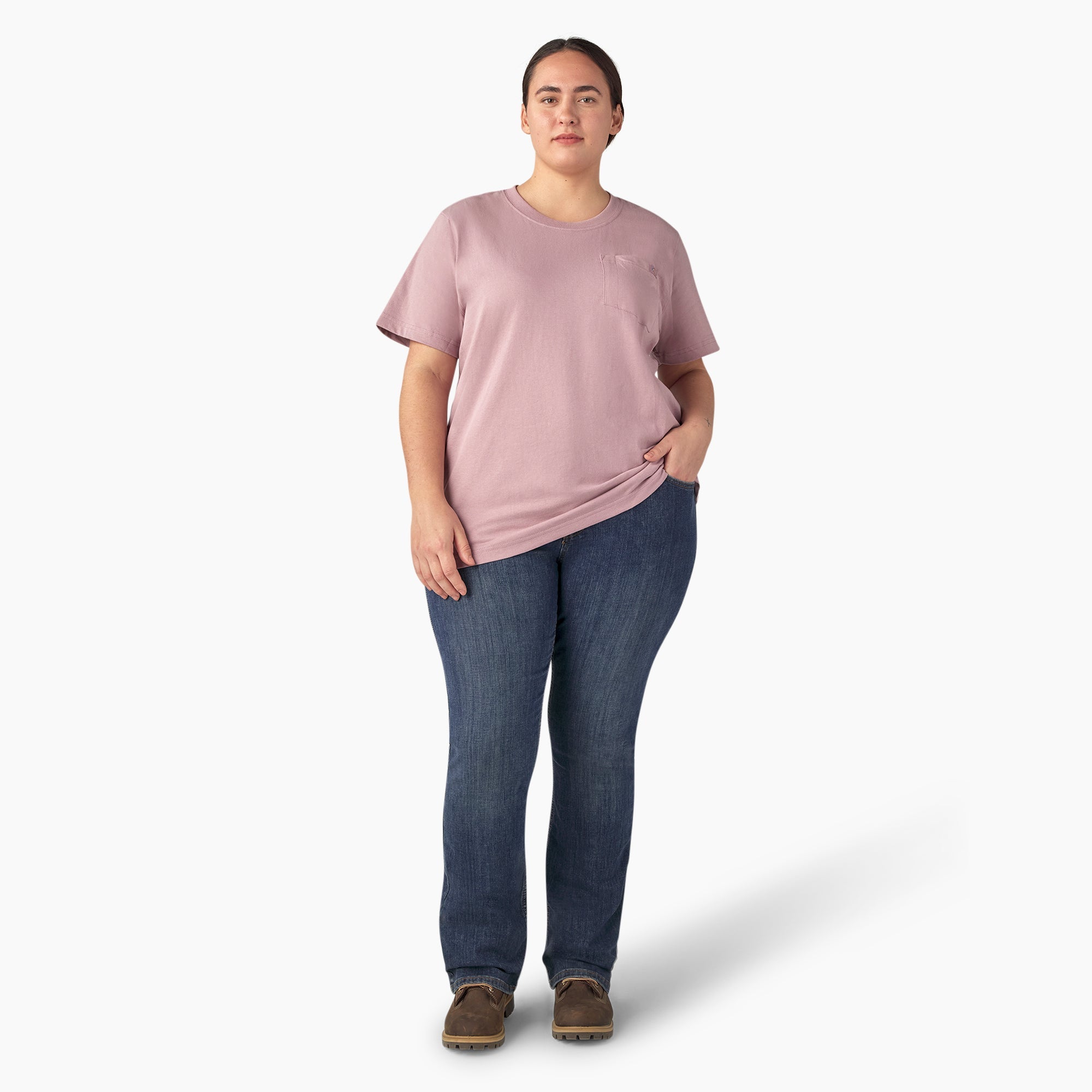 "Women's Plus Heavyweight Short Sleeve Pocket T-Shirt"