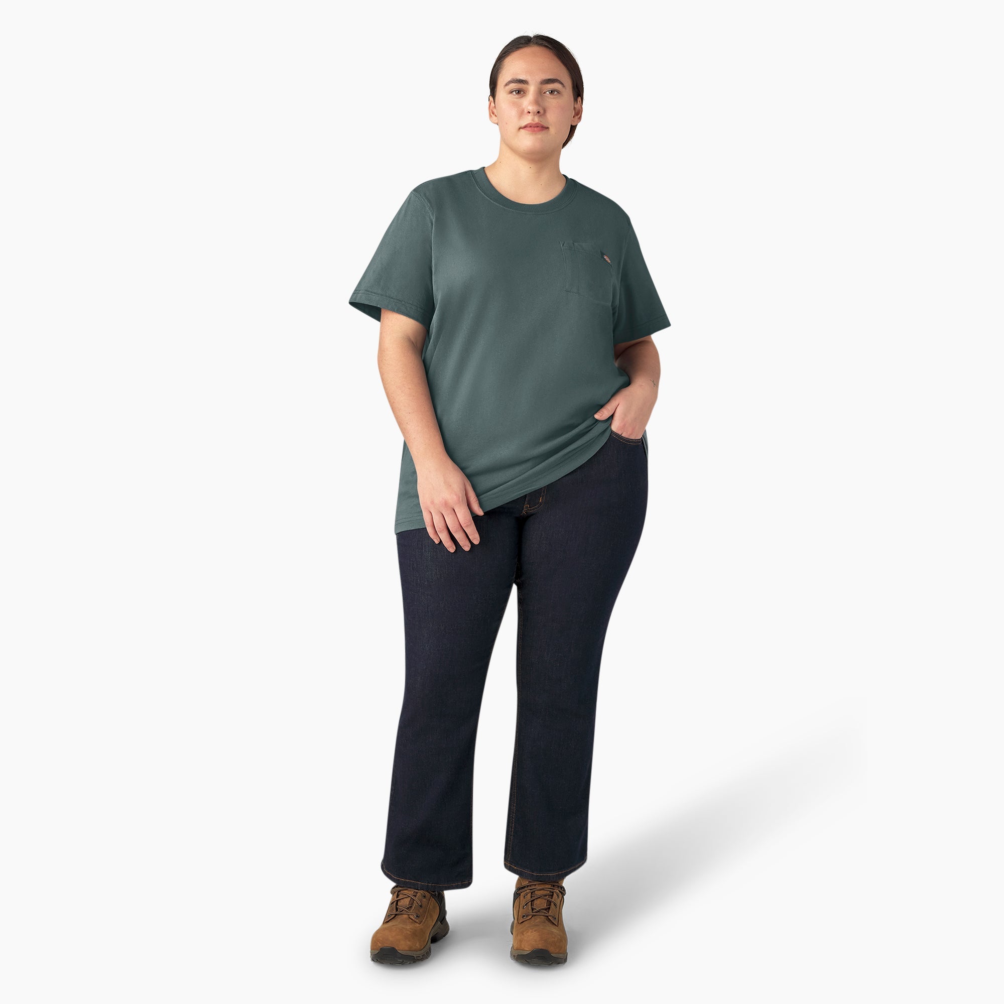 "Women's Plus Heavyweight Short Sleeve Pocket T-Shirt"