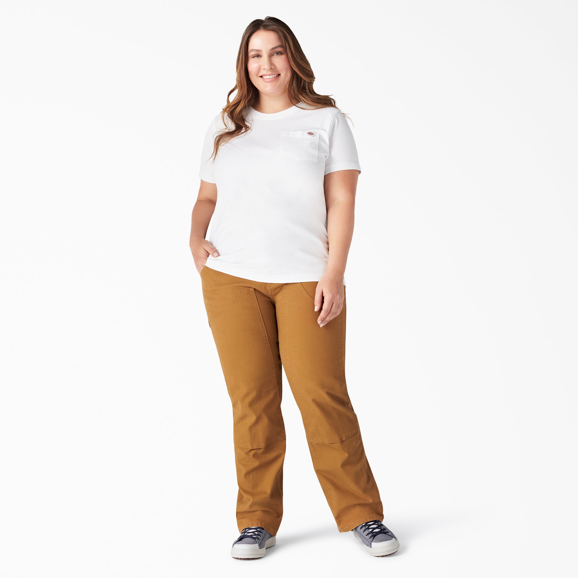 "Women's Plus Heavyweight Short Sleeve Pocket T-Shirt"