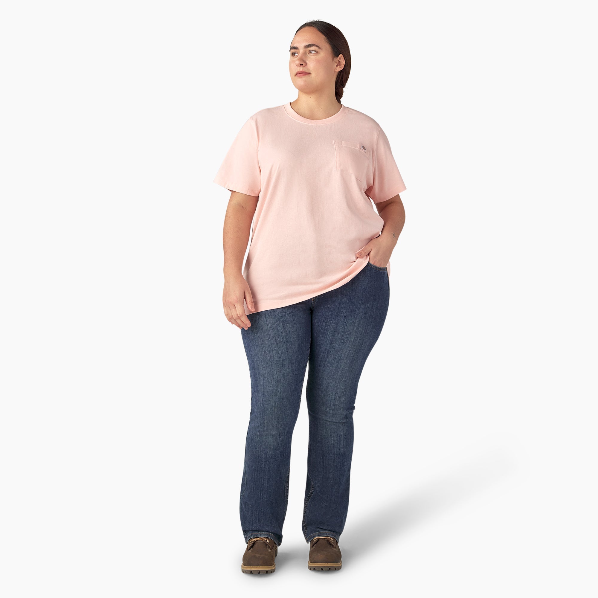 "Women's Plus Heavyweight Short Sleeve Pocket T-Shirt"