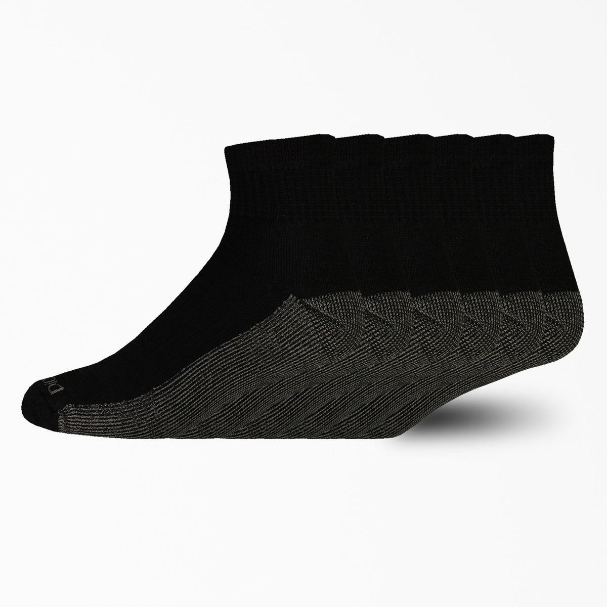 "Moisture Control Quarter Socks, Size 6-12, 6-Pack"