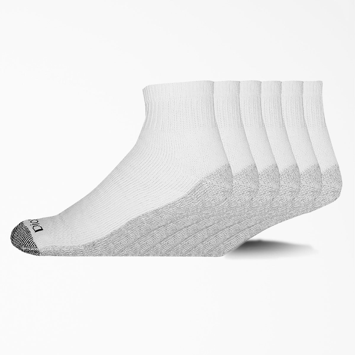 "Moisture Control Quarter Socks, Size 6-12, 6-Pack"